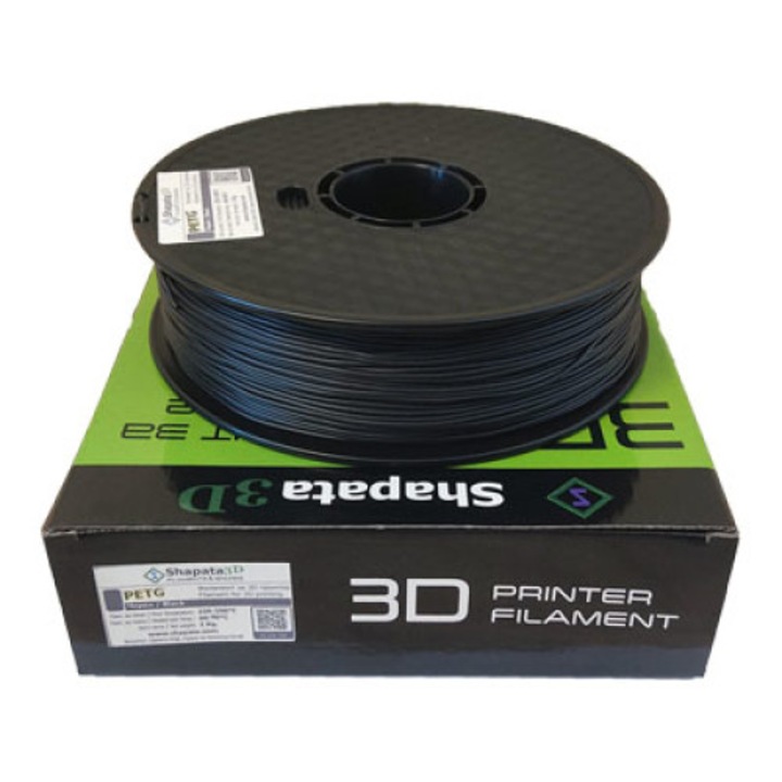 PETG филамент Shapata за 3D принтер 1.75мм, 1кг, черен
