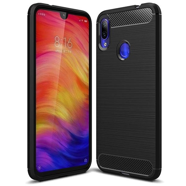 Husa Xiaomi Redmi Note 7 / Note 7 Pro TPU Carbon Neagra