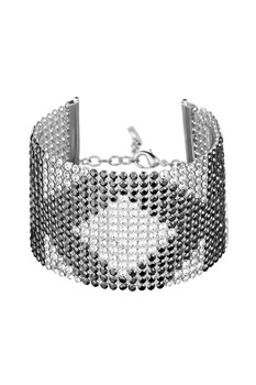 Karl Lagerfeld, Bratara placata cu rodiu, cu cristale®, Argintiu Karl Lagerfeld, Bratara placata cu rodiu, cu cristale®, Argintiu