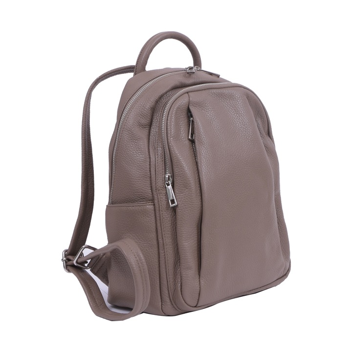 Rucsac Chelsea, din piele 100% naturala taupe, 8087