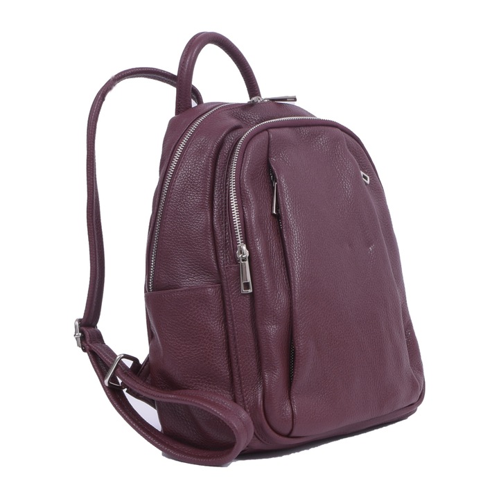 Rucsac Chelsea, din piele 100% naturala bordo, 8087