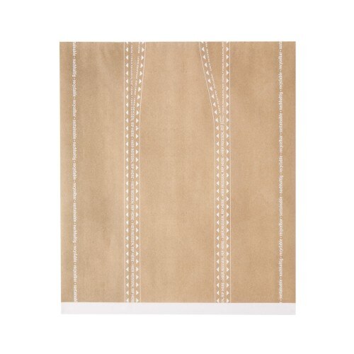 Wrap biodegradabil sandwich, maro cu print, hartie, 10.5x30.5 cm, set 100 buc