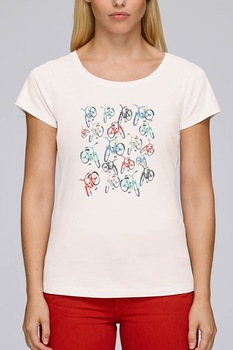 Tricou dama, alb, S, imprimeu  Tricou dama, alb, S, imprimeu