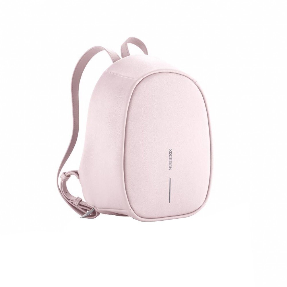 Rucsac antifurt elegant, cu fermoare ascunse, XD by AleXer, BY, pu, poliester, roz, breloc inclus din piele ecologica si metal