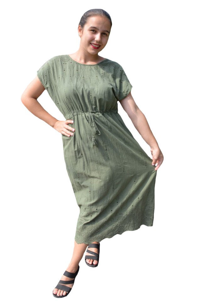 Rochie Daniella, cu dantela, D&J Exclussive, Verde