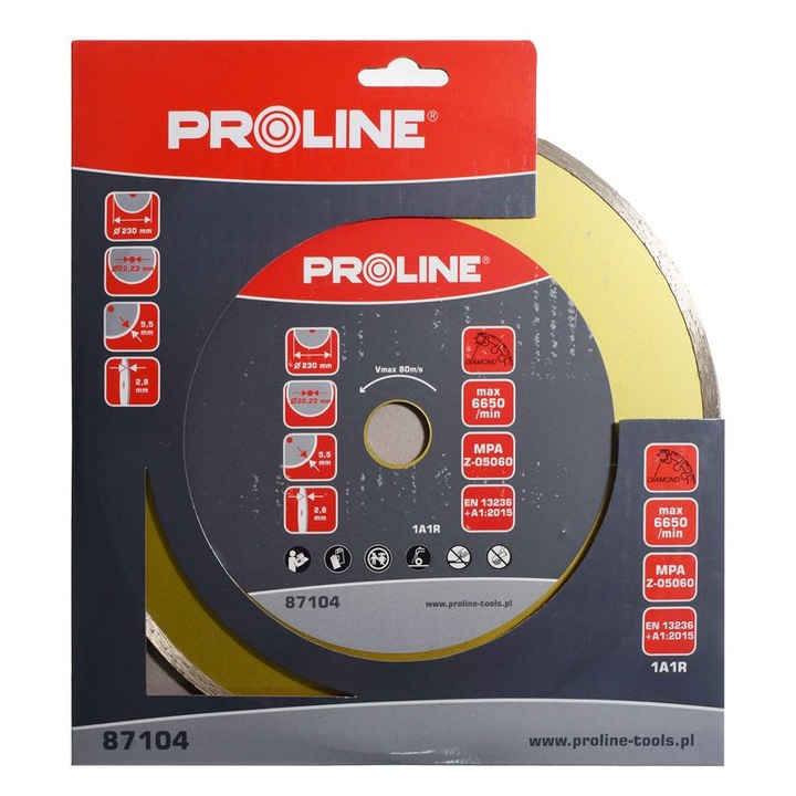 Disc diamantat continuu super dur Proline, 180 mm
