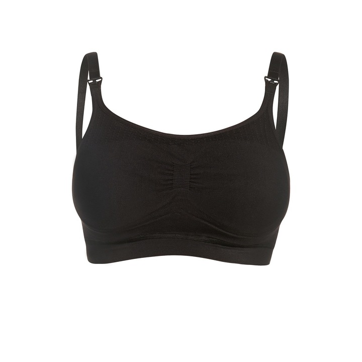 Sutien-bustiera, Noppies, pentru alaptare, alb, Negru