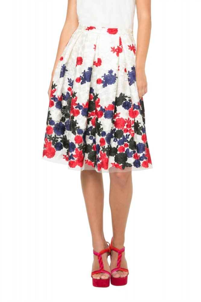 Fusta dama cu model floral, Desigual, 34