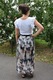 Fusta Eveline, cu imprimeu rafinat, plisata, D&J Exclussive, negru, 38 EU