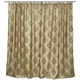 Set draperii semiopace, 200X245cmX2buc culoare bej safari, colectia "Barocco - Drops by Liz Line", cu rejansa - DP802