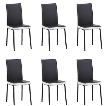 Set 6 scaune sufragerie Sani K260 , Negru Set 6 scaune sufragerie Sani K260 , Negru