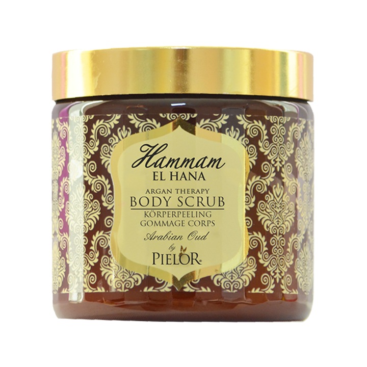 Bőrradír testápoló krém Hammam El Hana Arabian Oud, 500 ml