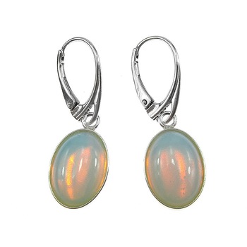 Cercei argint ovali cu opalit 14x10 MM, GlamBazaar, 3.3 x 1.2 cm, cu Opal, Translucid, tip cercei de argint 925 cu pietre naturale Cercei argint ovali cu opalit 14x10 MM, GlamBazaar, 3.3 x 1.2 cm, cu Opal, Translucid, tip cercei de argint 925 cu pietre naturale