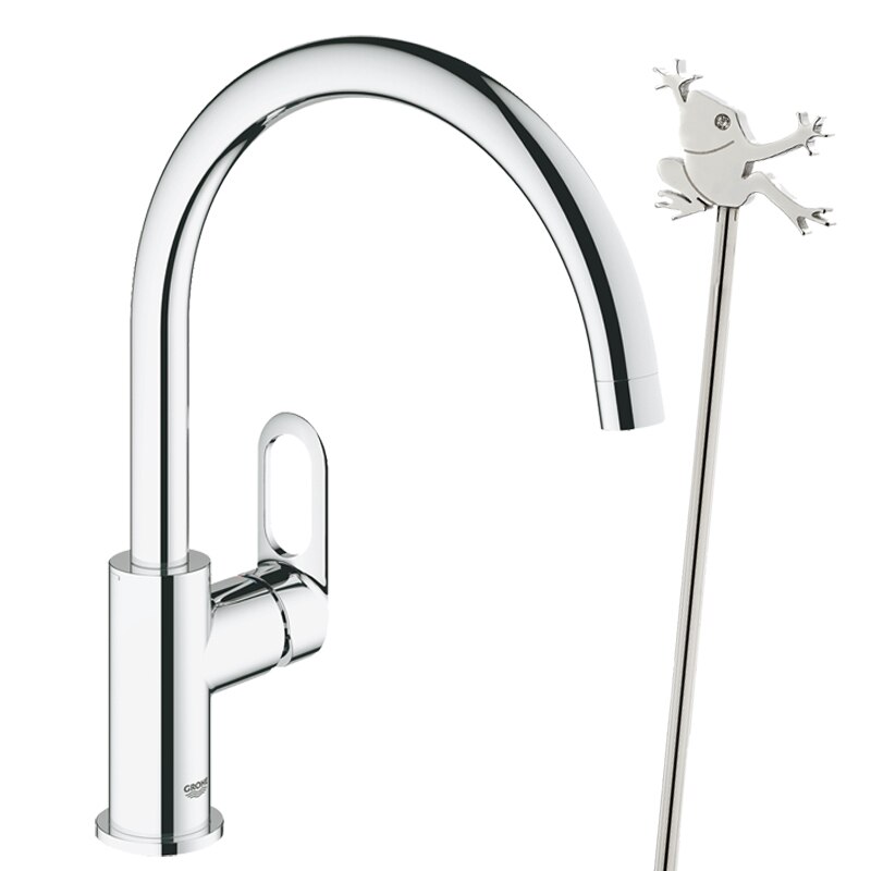 Baterie bucatarie pipa C, Grohe Bauloop+bagheta magnetizat apa Energetix