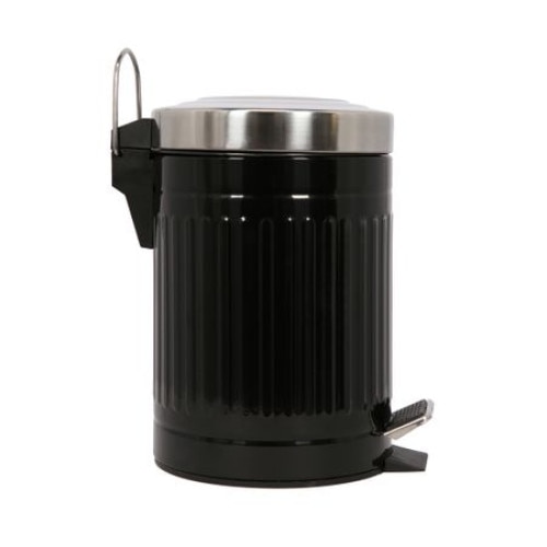 Cos pentru gunoi cu pedala, capacitate 3L , Negru , Si set cutite 3 piese grunberg