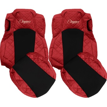 Huse scaun Mercedes Actros MP4 pentru scaune cu ventilatie 2011-2019, rosu cu negru Huse scaun Mercedes Actros MP4 pentru scaune cu ventilatie 2011-2019, rosu cu negru