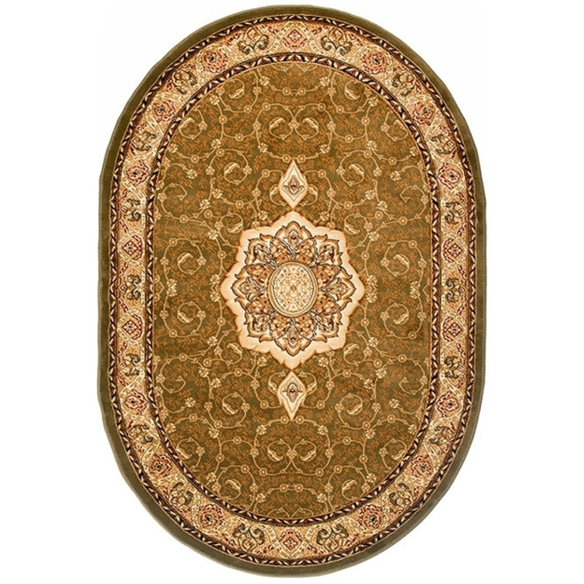 Covor Yesemek Ov Shaggy Chemex 5071A verde 200x300