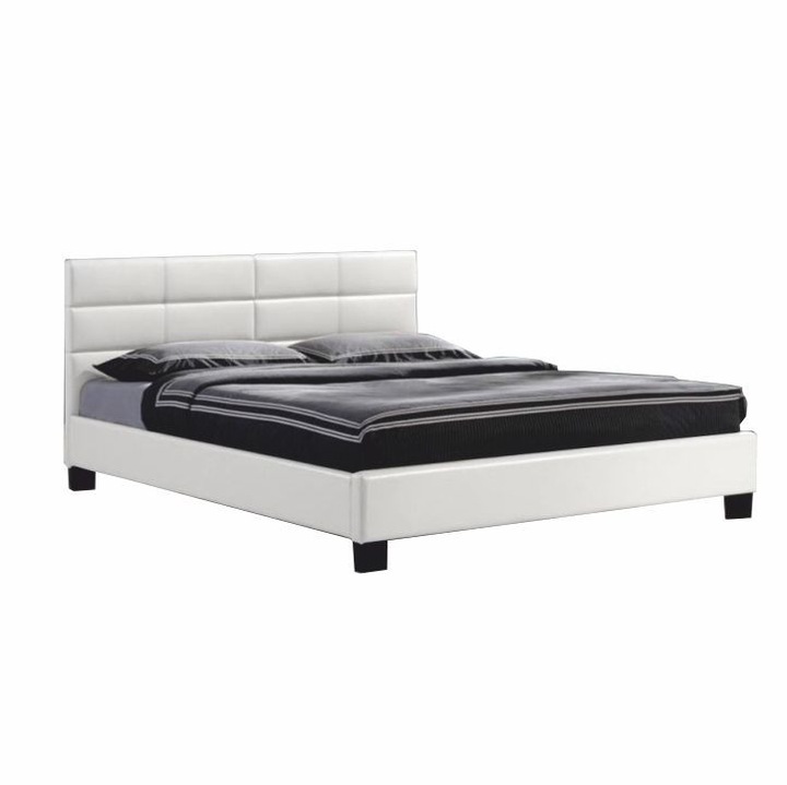 Pat tapitat 160x200 Mikel, alb, Ramely