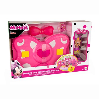 Set de joaca Disney Minnie Mouse - Dressing Room, cu figurina si 20 accesorii Set de joaca Disney Minnie Mouse - Dressing Room, cu figurina si 20 accesorii
