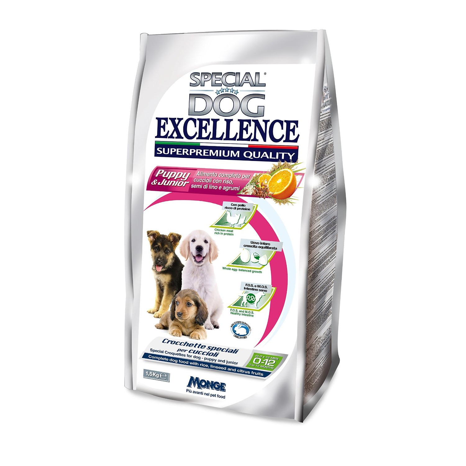 Hrana uscata pentru caini EXCELLENCE SPECIAL DOG, Puppy & Junior, 1.5 Kg