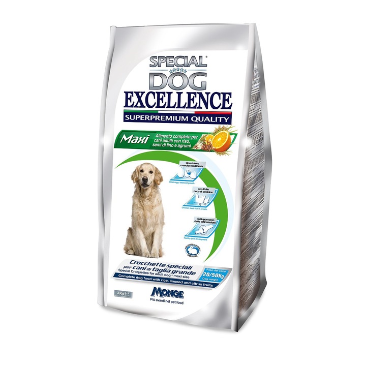 Hrana uscata pentru caini EXCELLENCE SPECIAL DOG, Maxi, 3 Kg
