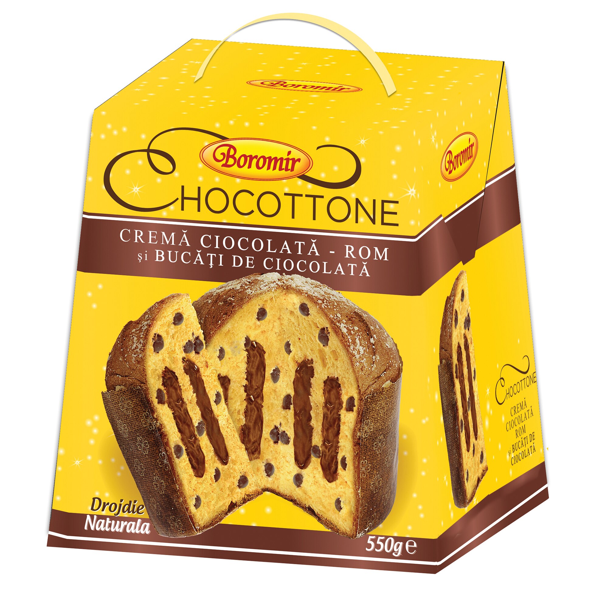 Chocottone cu crema ciocolata si rom Boromir, 550g