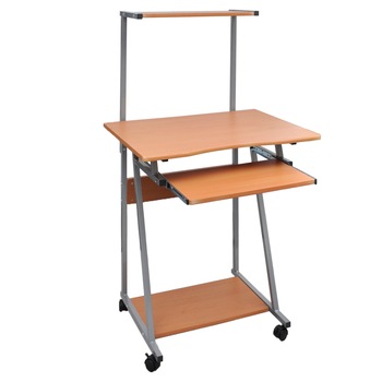 Birou pentru calculator cu polita glisanta, vidaXL, MDF, Maro, 68 x 48 x 115 cm Birou pentru calculator cu polita glisanta, vidaXL, MDF, Maro, 68 x 48 x 115 cm