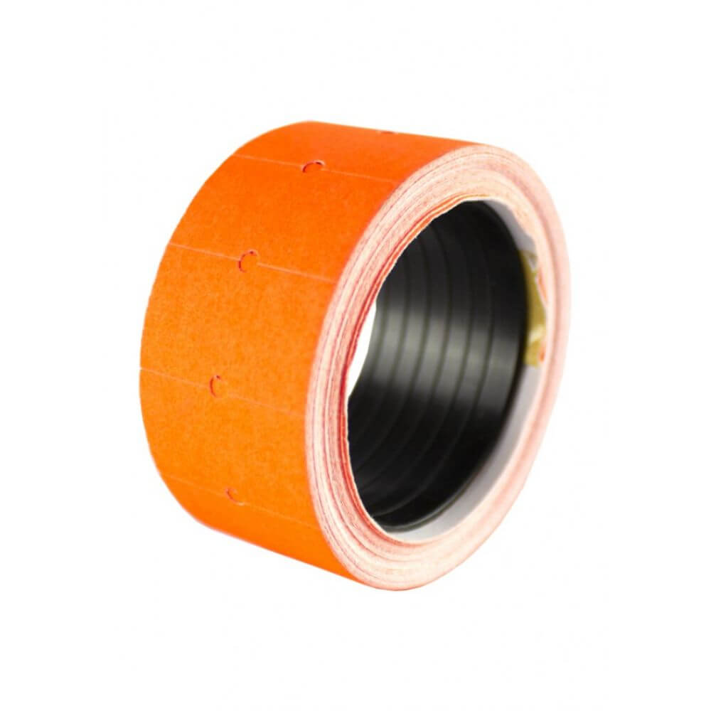 Set 10 Role Etichete de Pret Portocalii 21x12 mm, 500 Etc/Rola - Etichete Autoadezive Colturi Patrate