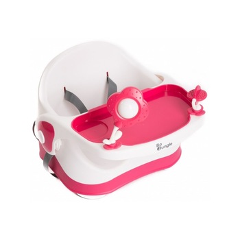 Scaun de masa bebelusi booster si inaltator detasabil Bo Jungle cu tavita detasabila, roz Scaun de masa bebelusi booster si inaltator detasabil Bo Jungle cu tavita detasabila, roz