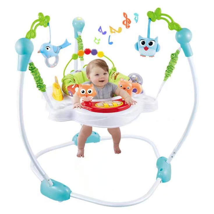 Centru de activitati Baby Bouncer Chair, Jungle Jumper, bleu Krista