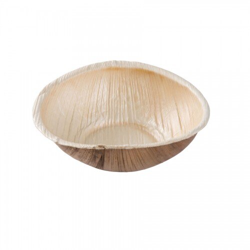Boluri biodegradabile rotunde, frunze de palmier, 275 ml, set 25 buc