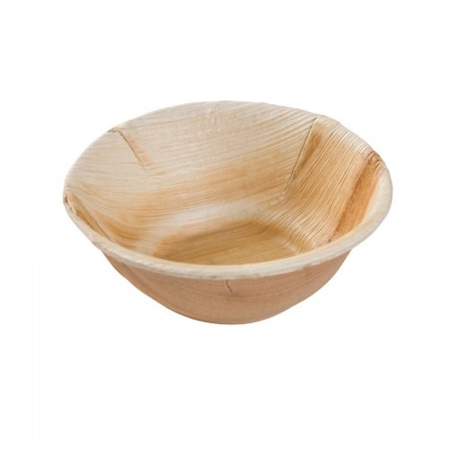 Boluri biodegradabile rotunde, frunze de palmier, 425 ml, set 25 buc