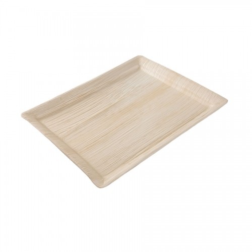 Tavi biodegradabile dreptunghiulare, frunze de palmier, 32.5x27 cm, set 25 buc