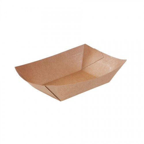 Barci biodegradabile, carton maro, 500 ml, set 250 buc