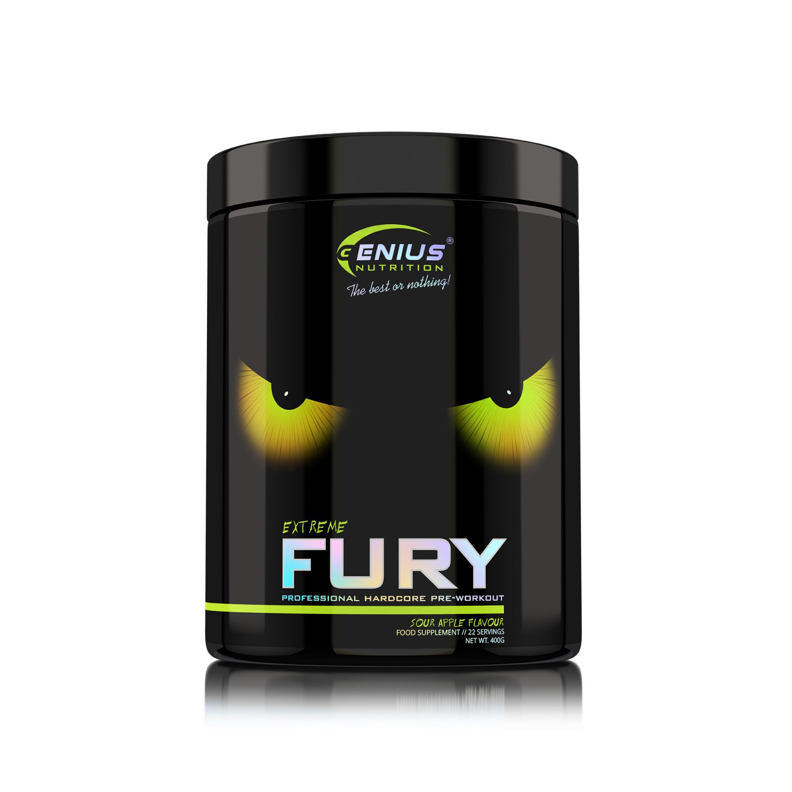Genius Nutrition Fury Extreme cu aroma Sour Apple Sour Apple