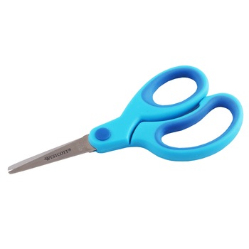 Foarfeca pentru copii Westcott, otel inoxidabil, 13 cm, Albastru Foarfeca pentru copii Westcott, otel inoxidabil, 13 cm, Albastru
