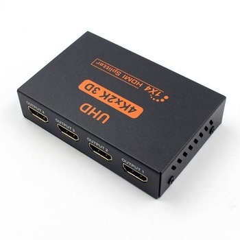 Splitter HDMI 1 intrare (INPUT) - 4 iesiri (OUTPUT) cu alimentare suporta rezolutii UHD 4Kx2K, 3D, 1.4B Splitter HDMI 1 intrare (INPUT) - 4 iesiri (OUTPUT) cu alimentare suporta rezolutii UHD 4Kx2K, 3D, 1.4B