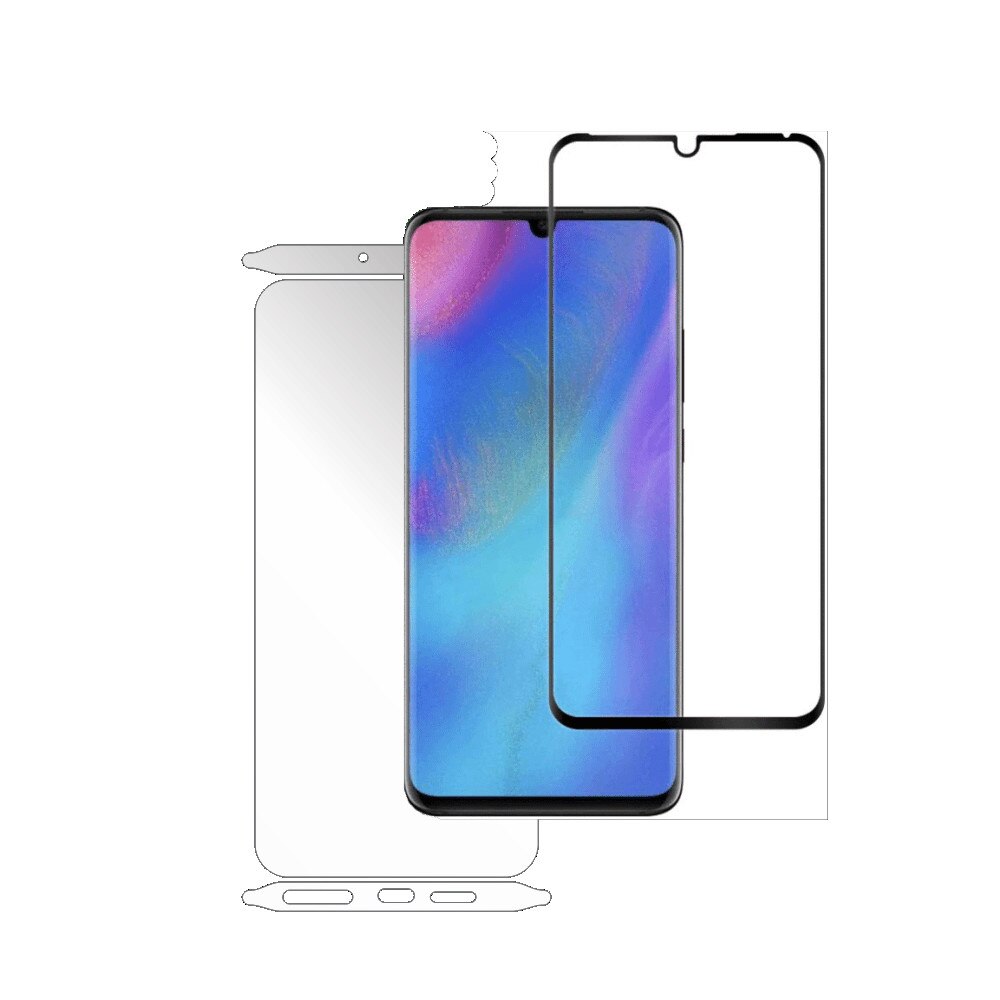 Tempered Glass - Ultra Smart Protection Huawei P30 Pro fulldisplay negru + CADOU folie Clasic Smart Protection spate si laterale