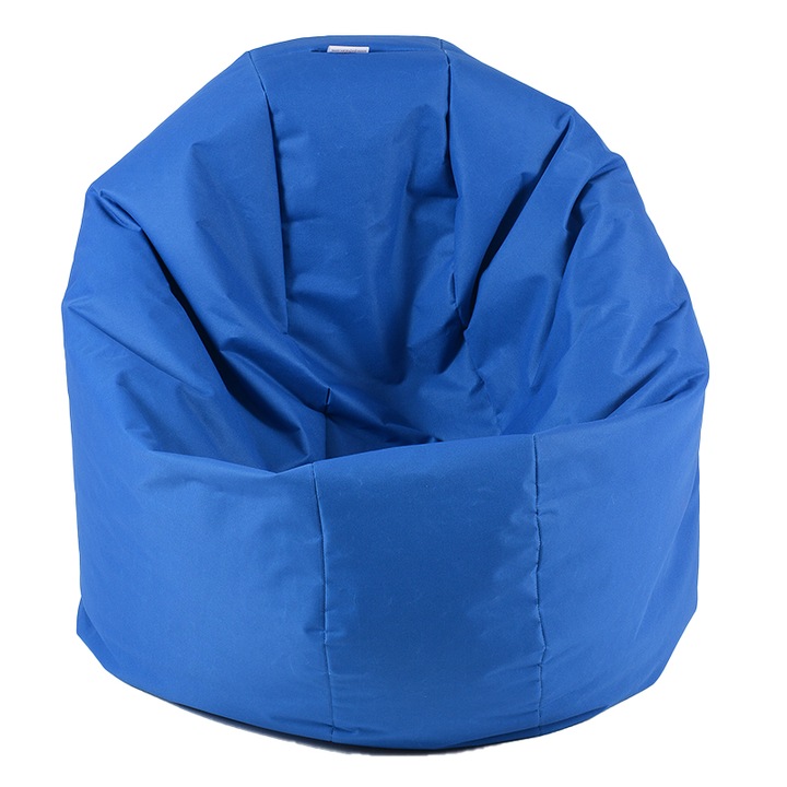 Пуф Pufrelax, за деца, 190л., Relaxo - Teteron blue, Подходящ за открито, Перящ се калъф, Пълнеж от Полистиролни перли