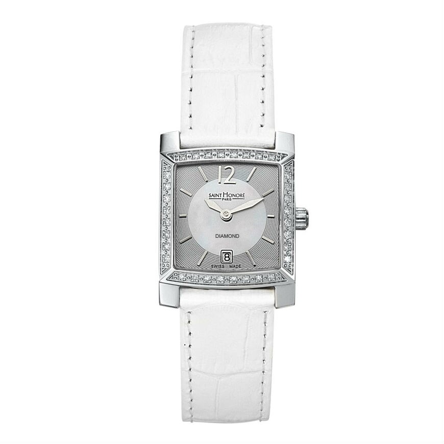 Ceas dama SAINT HONORE, 731028 1BYGN, Swiss Made, quartz, otel, 32 diamante pe cadran