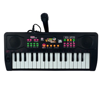 Orga muzicala copii cu 32 clape, microfon, 3 tonuri si muzica demo Orga muzicala copii cu 32 clape, microfon, 3 tonuri si muzica demo