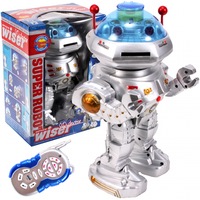 Jucarie Robot pentru copii "ISP Space Wiser", I-RED Technology, ideal pentru dezvoltare abilitati motrice, inteligenta si relaxare, cu telecomanda inclusa