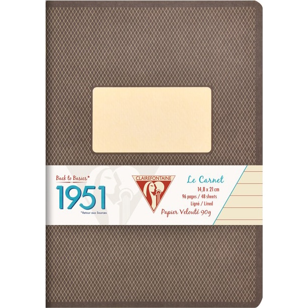 Caiet capsat Clairefontaine, A5, 48 file, dictando, Negru