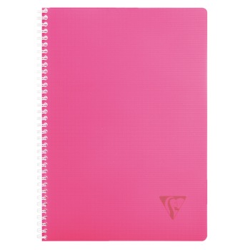 Caiet A4 Clairefontaine Lincolor , cu spirala, 90 file, matematica, Roz Caiet A4 Clairefontaine Lincolor , cu spirala, 90 file, matematica, Roz