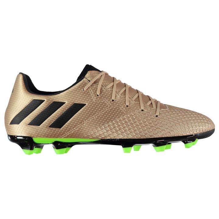 Pantofi fotbal barbati Adidas Messi 16.3 FG, Auriu/Negru, 43.3 EU, Negru, 43 1/3