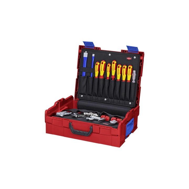Cutie cu scule pentru instalator, metal, 52 de bucati, Knipex