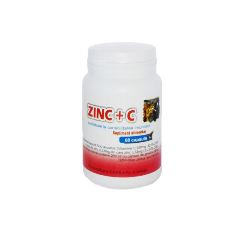 Zinc+Vitamina C (cu macese) 60 caps