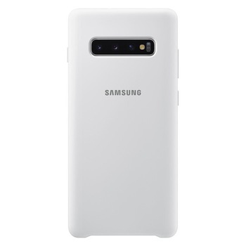 Husa protectie spate silicon soft, pentru Samsung Galaxy S10 +/S10 Plus, bumper ultraslim, Alb, BBL990