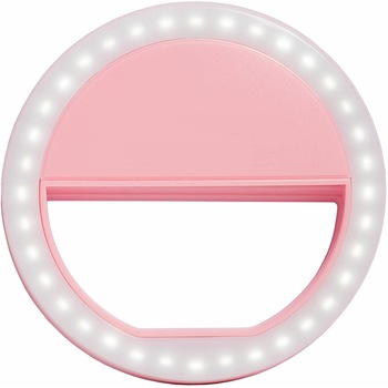 Suport pentru telefon tip Inel Selfie Ring Light LED lampa lumina portabila PINK, ROZ (functioneaza cu baterii, BATERIILE NU SUNT INCLUSE) Suport pentru telefon tip Inel Selfie Ring Light LED lampa lumina portabila PINK, ROZ (functioneaza cu baterii, BATERIILE NU SUNT INCLUSE)