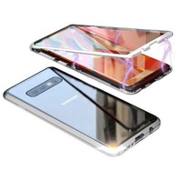 husa magnetica 360 de grade sticla fata si spate full protection brand the phone closet bumper aliaj metalic samsung galaxy s10 plus s10 s10  argintiu imagen 47_0_
0